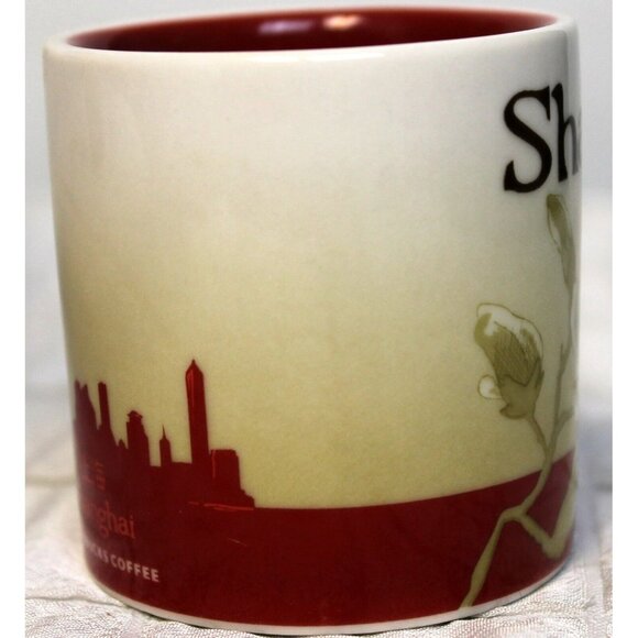 Starbucks Mini Global Icon Mug Shangahi, China Red 3 oz 2010 - Picture 3 of 9